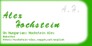 alex hochstein business card